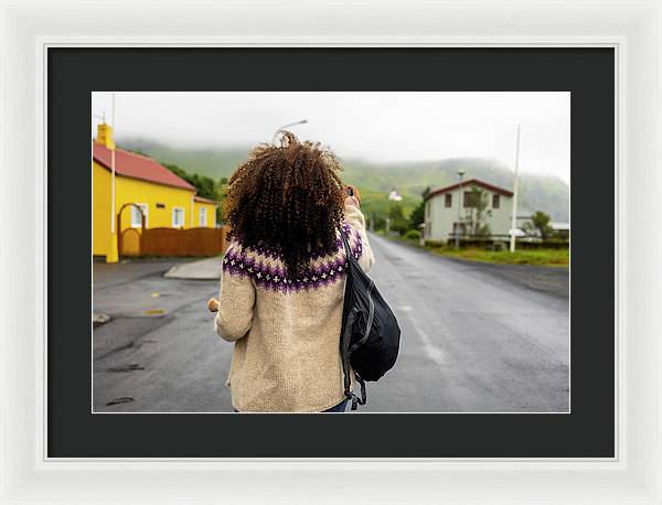 Black Woman Traveler  - Framed Print