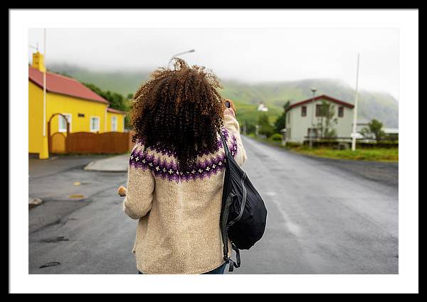 Black Woman Traveler  - Framed Print