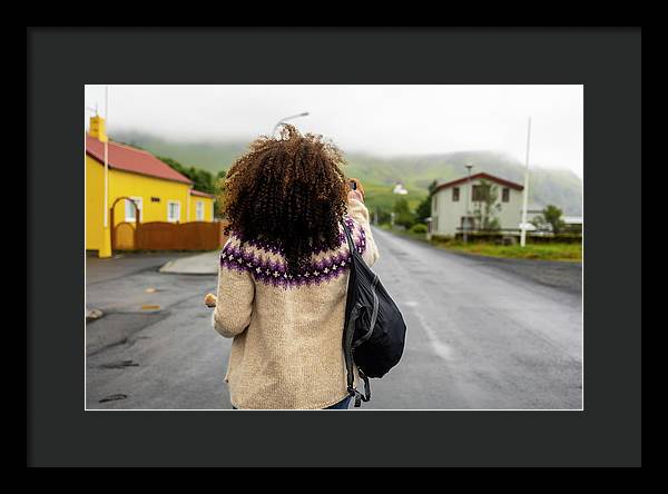 Black Woman Traveler  - Framed Print