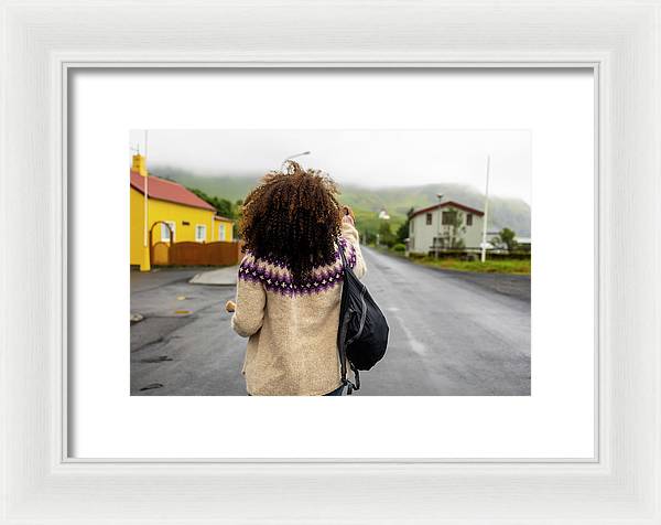 Black Woman Traveler  - Framed Print