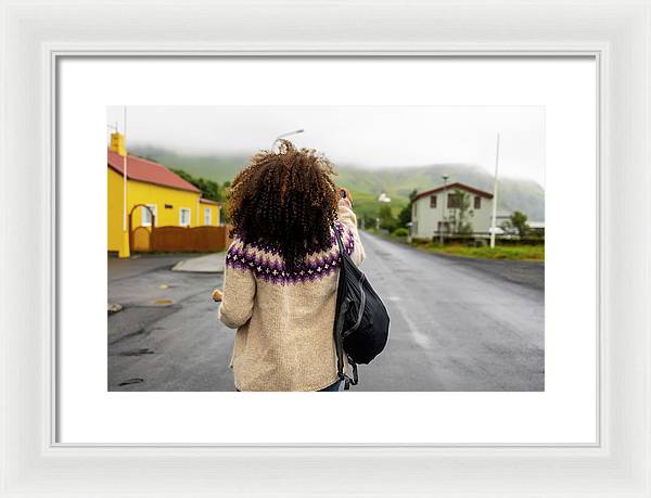 Black Woman Traveler  - Framed Print