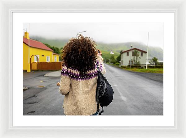 Black Woman Traveler  - Framed Print