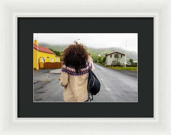 Black Woman Traveler  - Framed Print