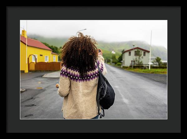 Black Woman Traveler  - Framed Print