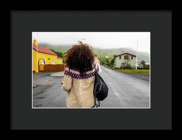 Black Woman Traveler  - Framed Print