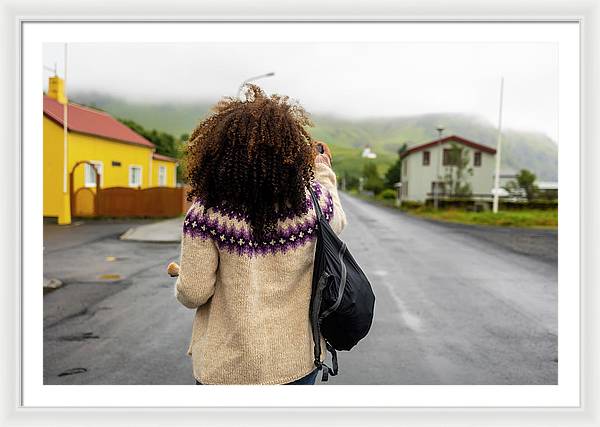 Black Woman Traveler  - Framed Print