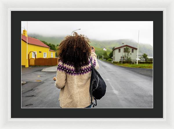 Black Woman Traveler  - Framed Print