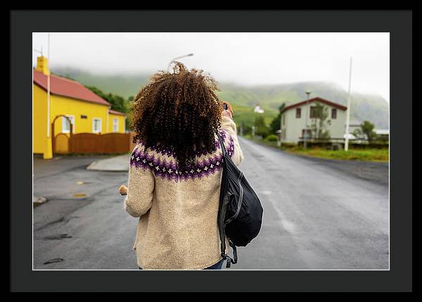 Black Woman Traveler  - Framed Print