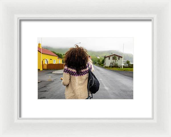 Black Woman Traveler  - Framed Print