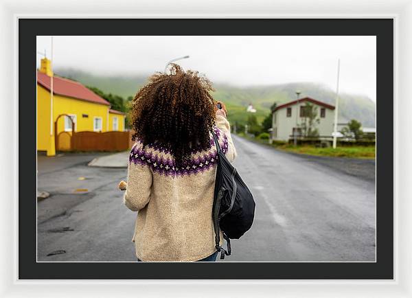 Black Woman Traveler  - Framed Print