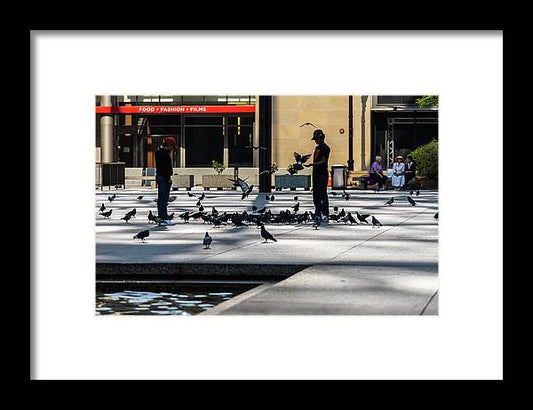 Boy One With Nature In The City Of Chicago - Framed Print