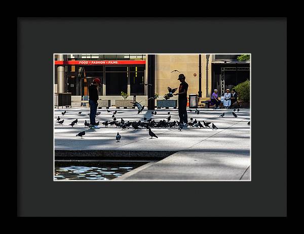 Boy One With Nature In The City Of Chicago - Framed Print