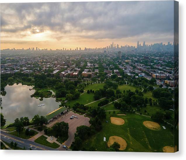 Chicago Park Sunrise - Canvas Print