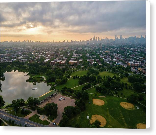 Chicago Park Sunrise - Canvas Print