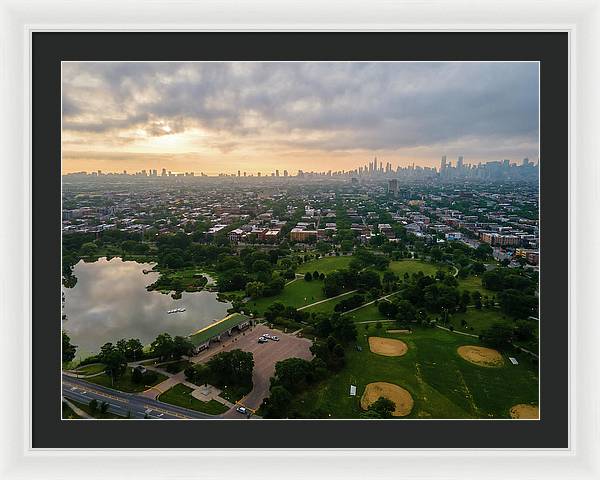 Chicago Park Sunrise - Framed Print