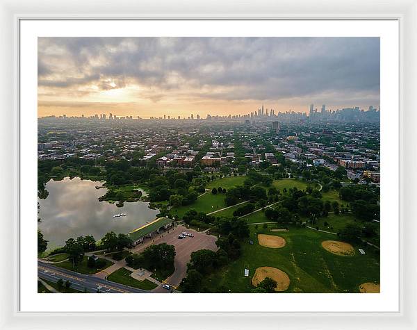 Chicago Park Sunrise - Framed Print