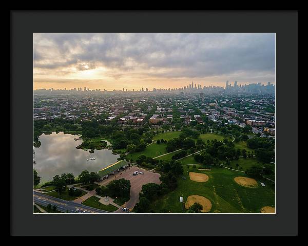 Chicago Park Sunrise - Framed Print