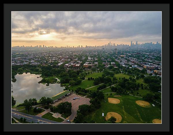 Chicago Park Sunrise - Framed Print