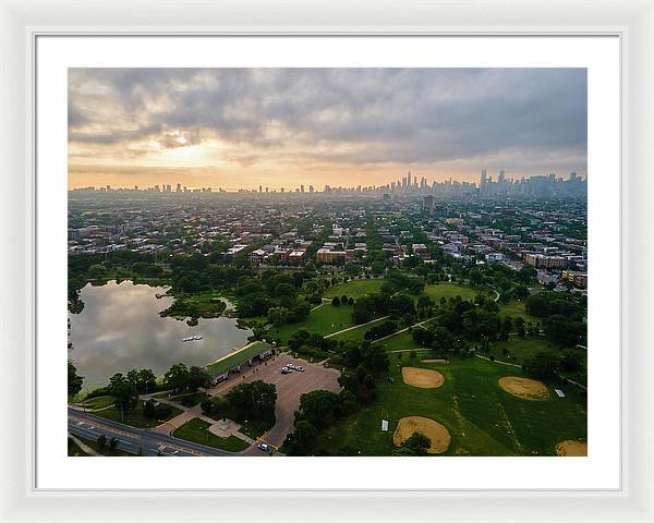 Chicago Park Sunrise - Framed Print