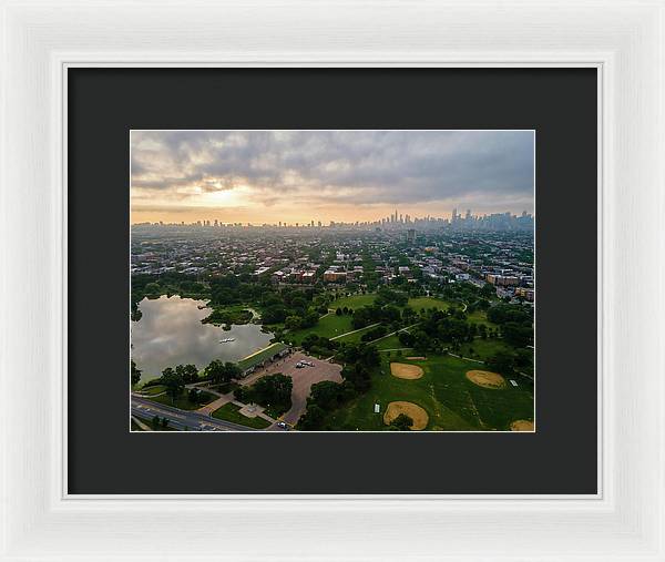 Chicago Park Sunrise - Framed Print