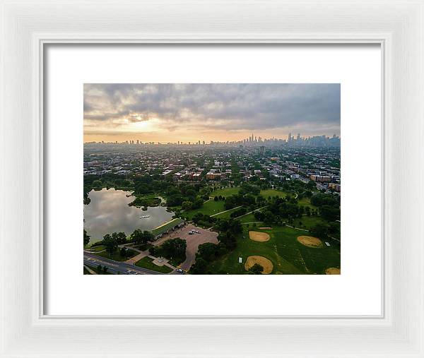 Chicago Park Sunrise - Framed Print