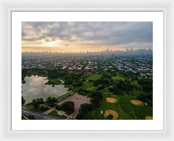 Chicago Park Sunrise - Framed Print