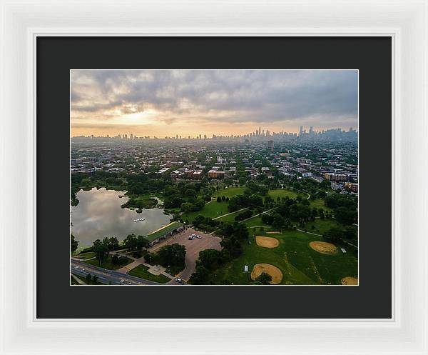 Chicago Park Sunrise - Framed Print