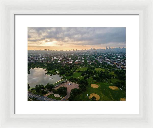 Chicago Park Sunrise - Framed Print