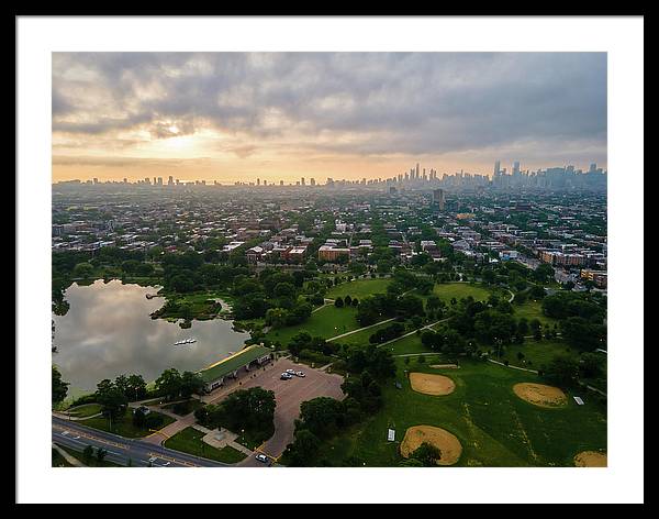 Chicago Park Sunrise - Framed Print