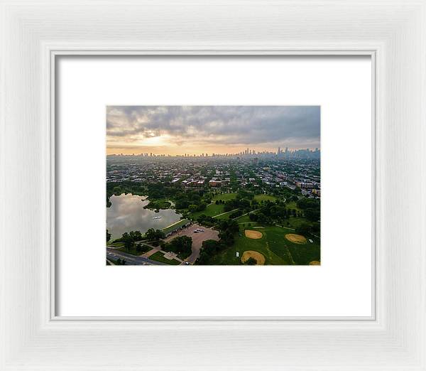 Chicago Park Sunrise - Framed Print