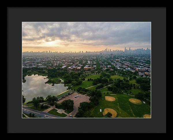 Chicago Park Sunrise - Framed Print