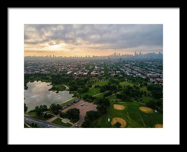 Chicago Park Sunrise - Framed Print