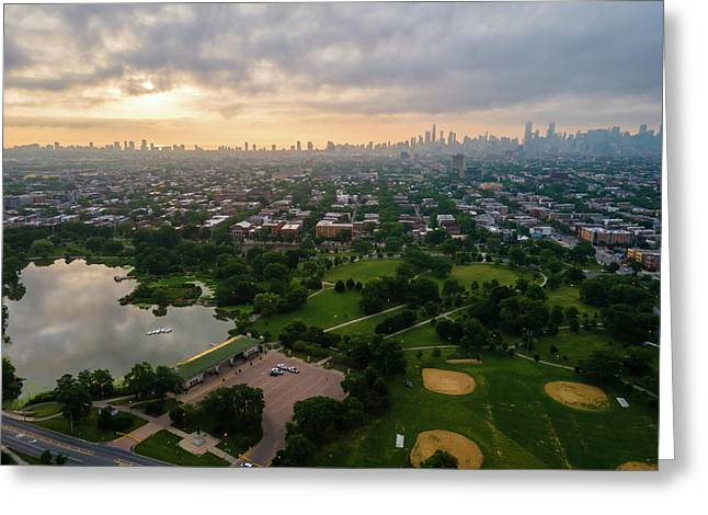 Chicago Park Sunrise - Greeting Card