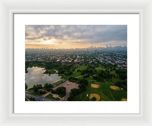 Chicago Park Sunrise - Framed Print