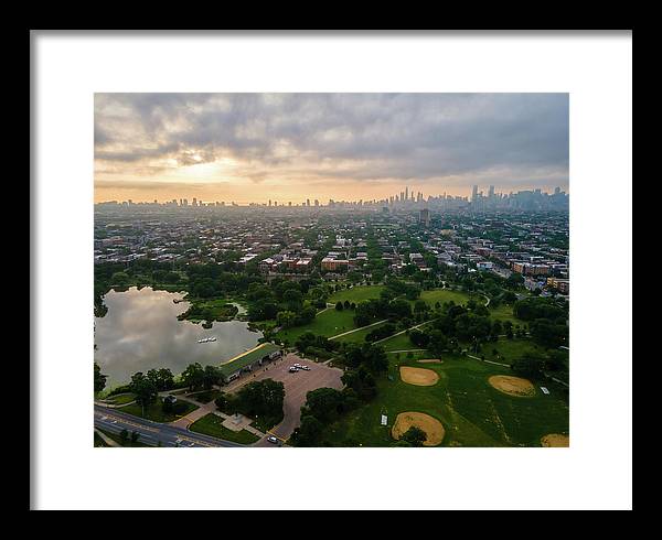 Chicago Park Sunrise - Framed Print