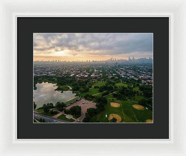 Chicago Park Sunrise - Framed Print