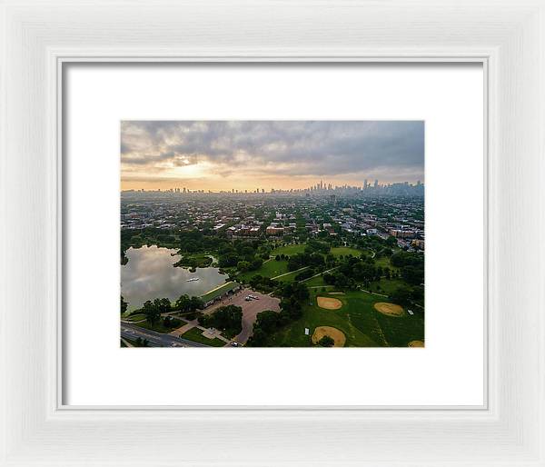 Chicago Park Sunrise - Framed Print