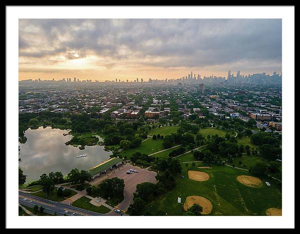 Chicago Park Sunrise - Framed Print