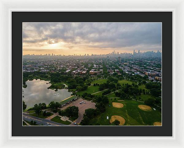 Chicago Park Sunrise - Framed Print