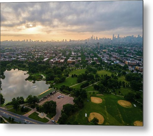 Chicago Park Sunrise - Metal Print