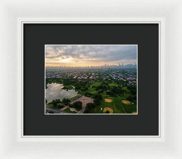 Chicago Park Sunrise - Framed Print