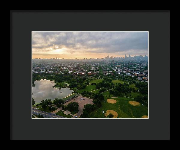 Chicago Park Sunrise - Framed Print