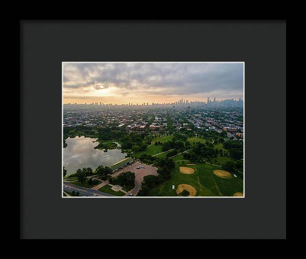 Chicago Park Sunrise - Framed Print