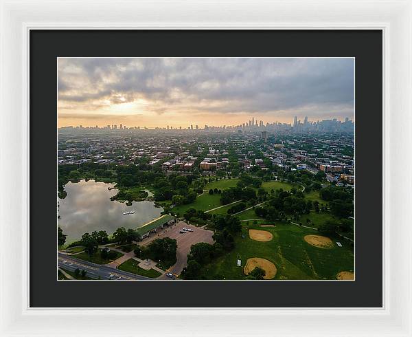 Chicago Park Sunrise - Framed Print