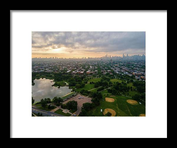 Chicago Park Sunrise - Framed Print