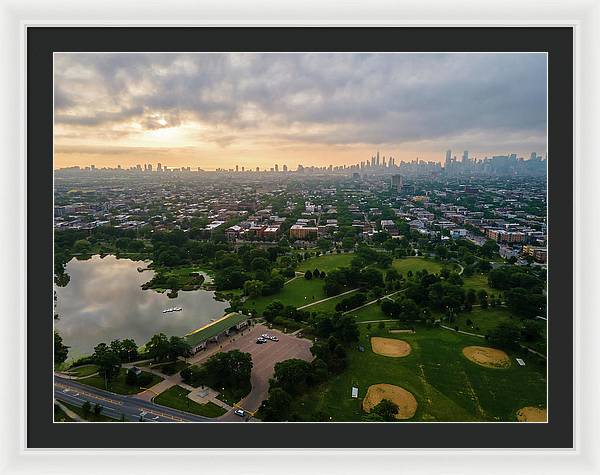 Chicago Park Sunrise - Framed Print