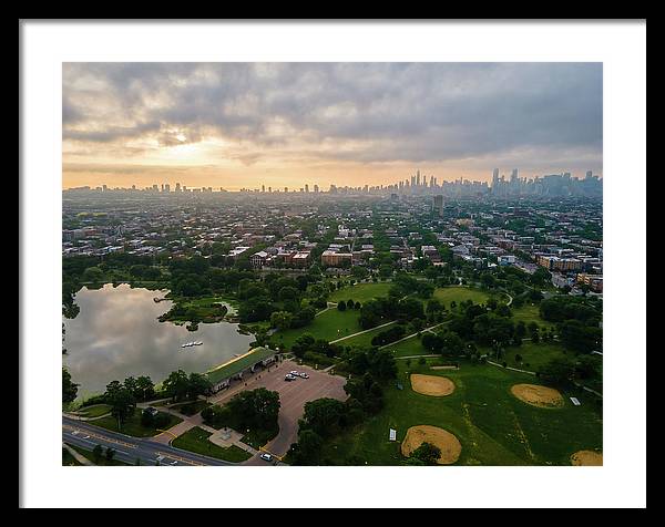 Chicago Park Sunrise - Framed Print