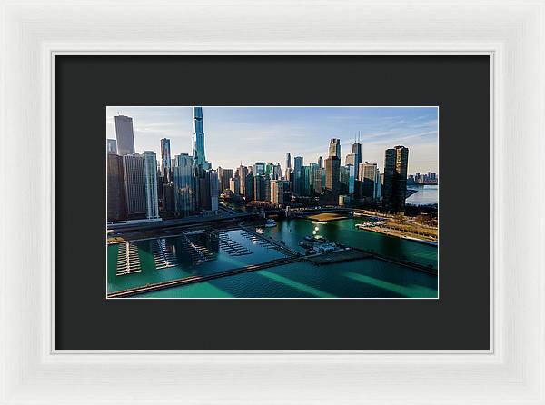 Chicago Skyline 10 - Framed Print