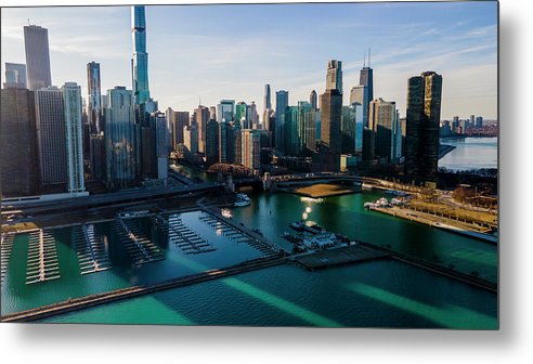 Chicago Skyline 10 - Metal Print