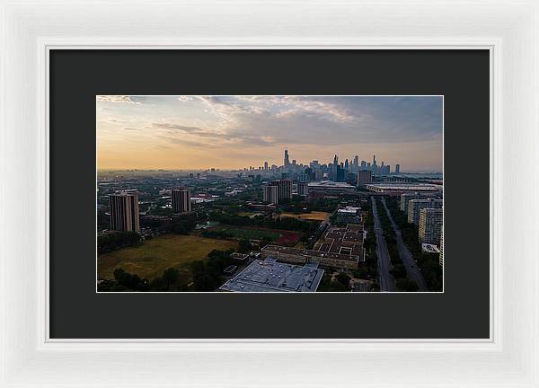 Chicago Skyline Summer - Framed Print